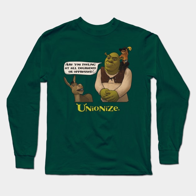 Shrek 2 Union Workers Long Sleeve T-Shirt by daniasdesigns